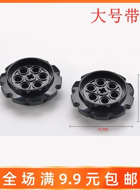 兼容乐高57519国产小颗粒积木科技零配散件4582792黑色大履带轮毂