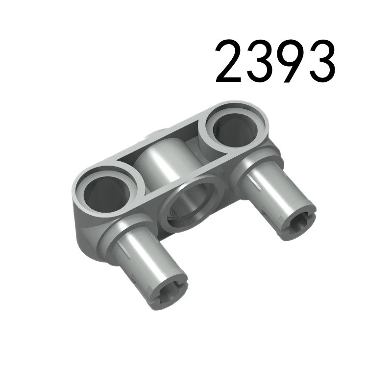 国产小颗粒积木兼容乐高 2393 栓连接件 MOC拼插科技积木配件浅灰