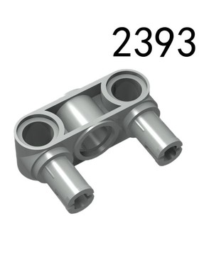 国产小颗粒积木兼容乐高 2393 栓连接件 MOC拼插科技积木配件浅灰