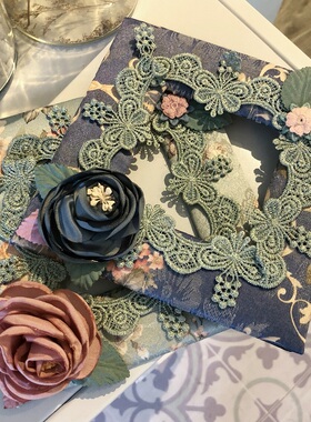 开关布艺蕾丝家用北欧欧式创意保护套插座装饰墙贴遮挡轻奢边框