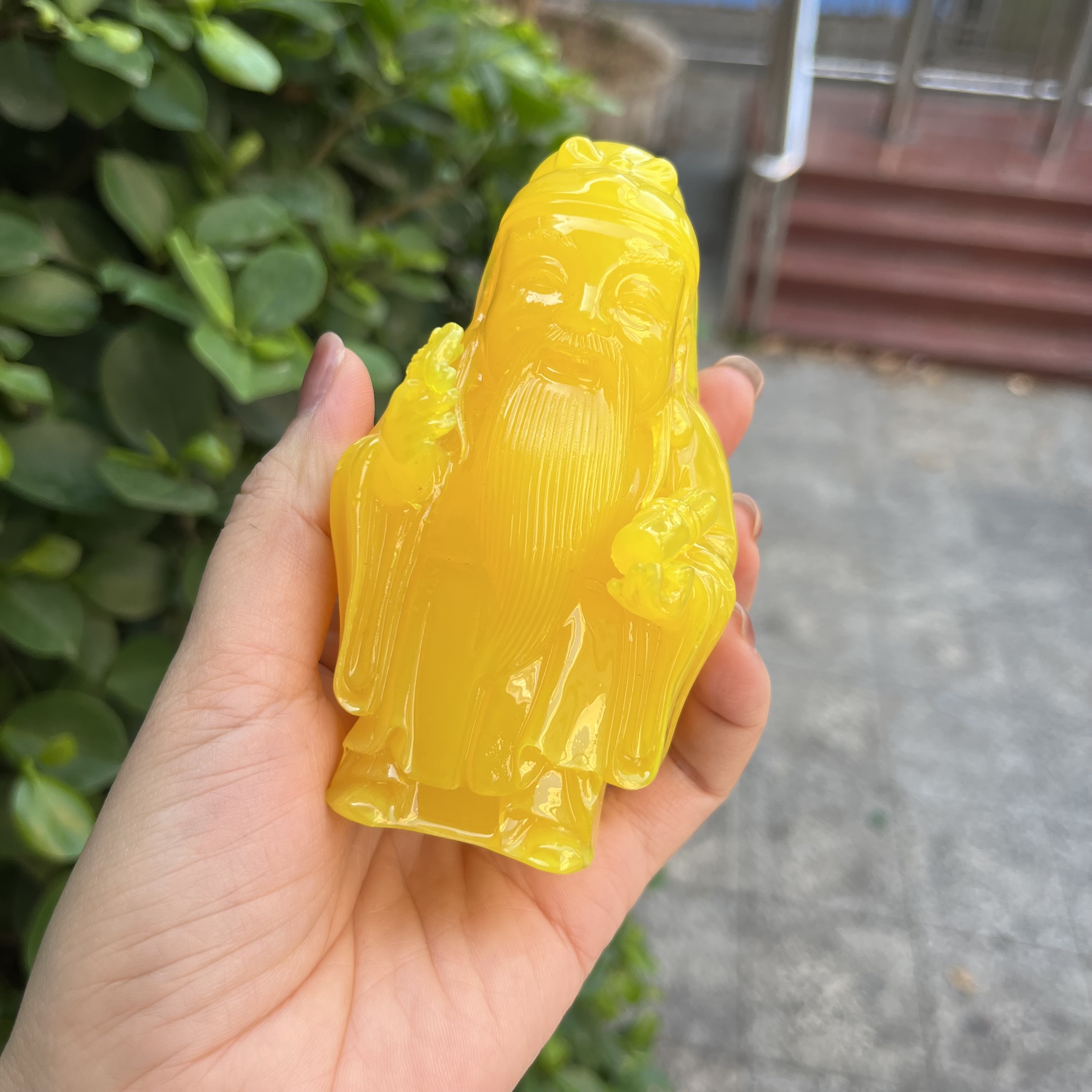 蜜蜡福禄寿财神爷摆件招财风水家居装饰品桌面工艺品送礼收藏摆件