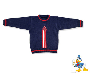 男女儿童全毛羊毛衫男孩中大童纯羊毛衫针织衫套头圆领衫秋冬3-11