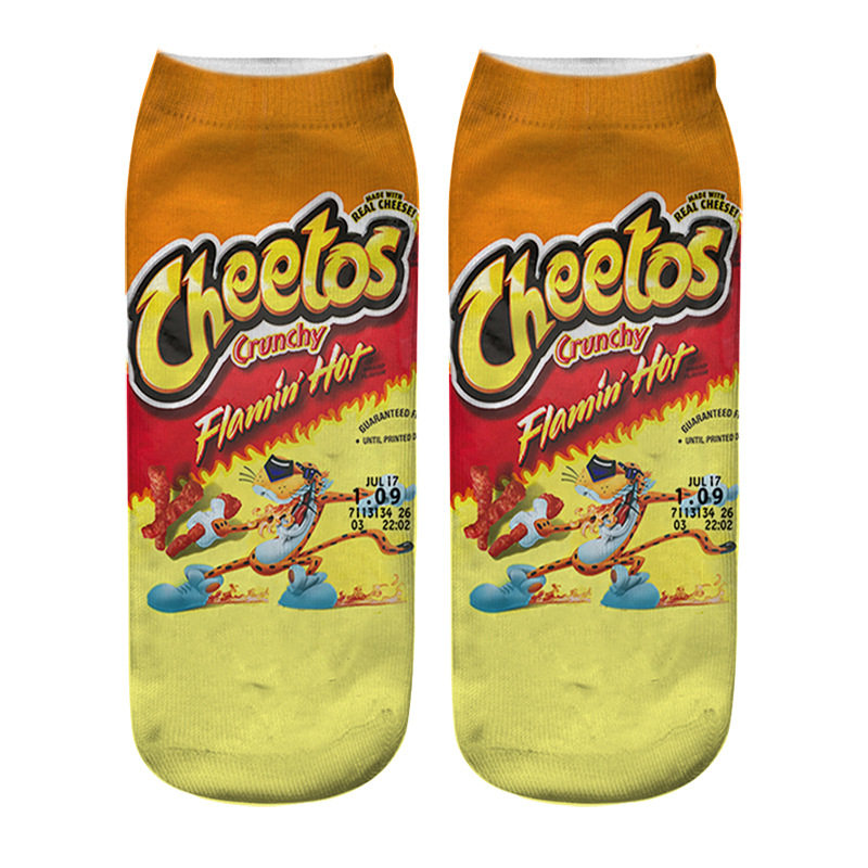 3D printed socks, short socks, beer, potato chips, doughnuts, cute and funny men's and women's socks, I'M GAMING socks thumbnail 6