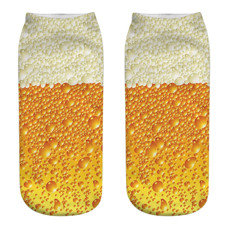 3D printed socks, short socks, beer, potato chips, doughnuts, cute and funny men's and women's socks, I'M GAMING socks thumbnail 2