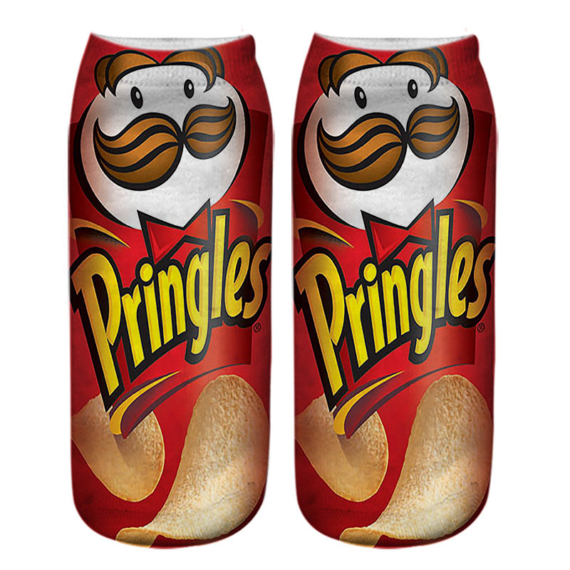 3D printed socks, short socks, beer, potato chips, doughnuts, cute and funny men's and women's socks, I'M GAMING socks thumbnail 8