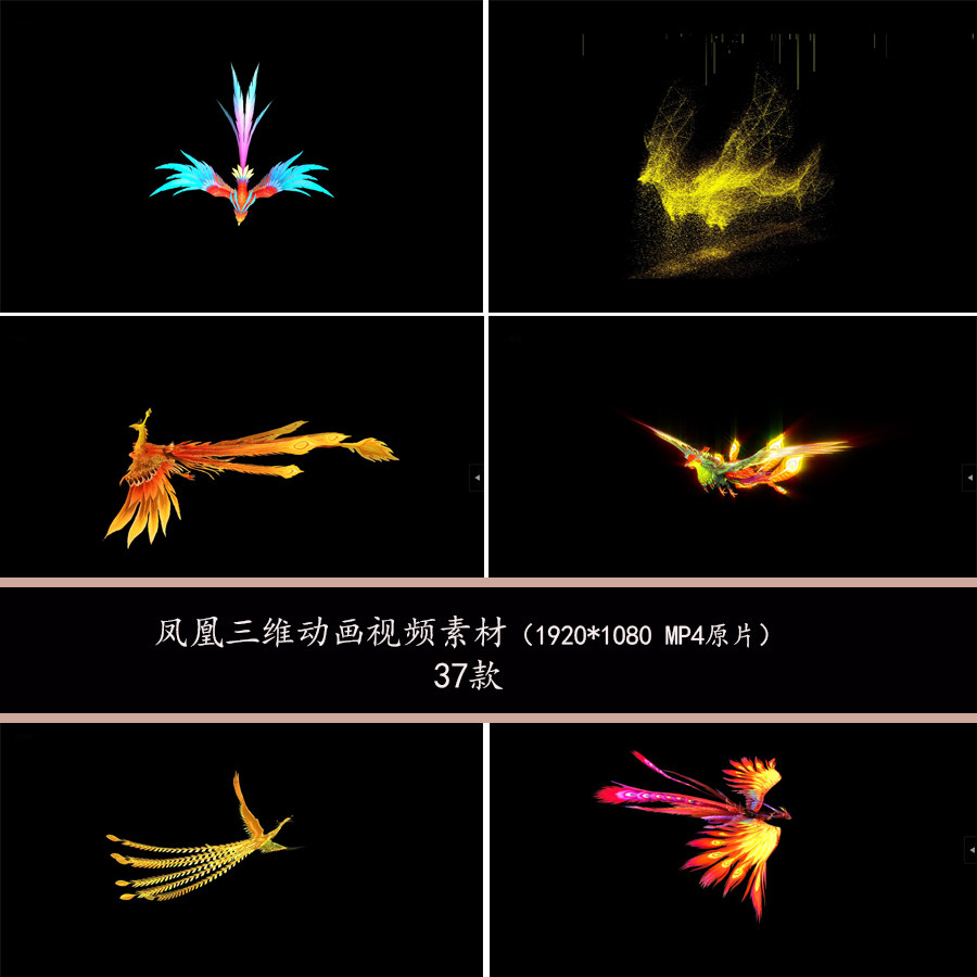 凤凰三维动画特效视频素材凤凰三维动画凤凰特效素材凤凰抠像素材