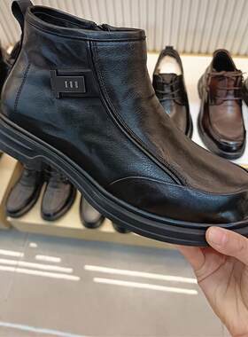 日泰男棉鞋新款冬季加绒高端棉鞋男士真皮高帮皮鞋厚底马丁靴特价
