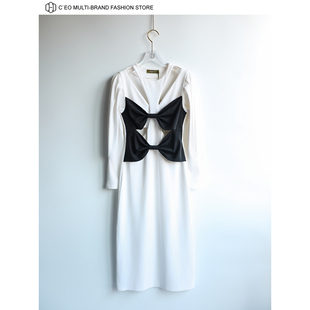 FRIGID.ORG 3折 中国 黑白撞色蝴蝶结镂空连衣裙 FASHI CEO 特价