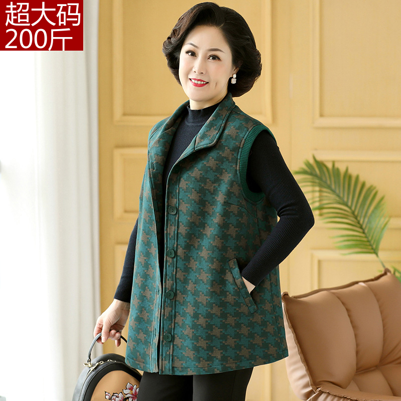 胖妈妈老年人马甲坎肩外套200斤