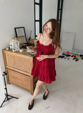 现bubble韩代made韩国夏款时尚洋气百搭吊带连衣裙实体秒发