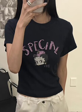 现bubble韩代visual space  东大门 卡通印花短袖T恤实体秒发