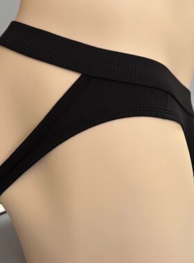 简约舒适男士双丁内裤莫代尔欧美风时尚男款性感丁字裤纯欲风裤头