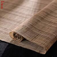 Chinese-style handcrafted dry-brewed tea setting cloth, linen tablecloth, light brown, modern decoration, Zen tea setting, ramie tea mat thumbnail 6