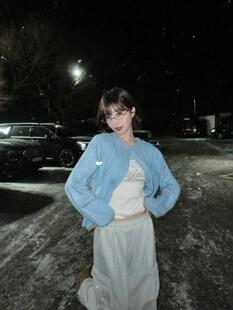 秒发韩国freckle纯色基础款圆领针织开衫外套空调衫joy朴秀荣同款