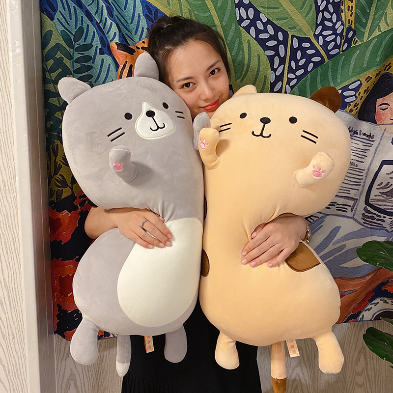 ins可爱猫咪毛绒玩具玩偶床上