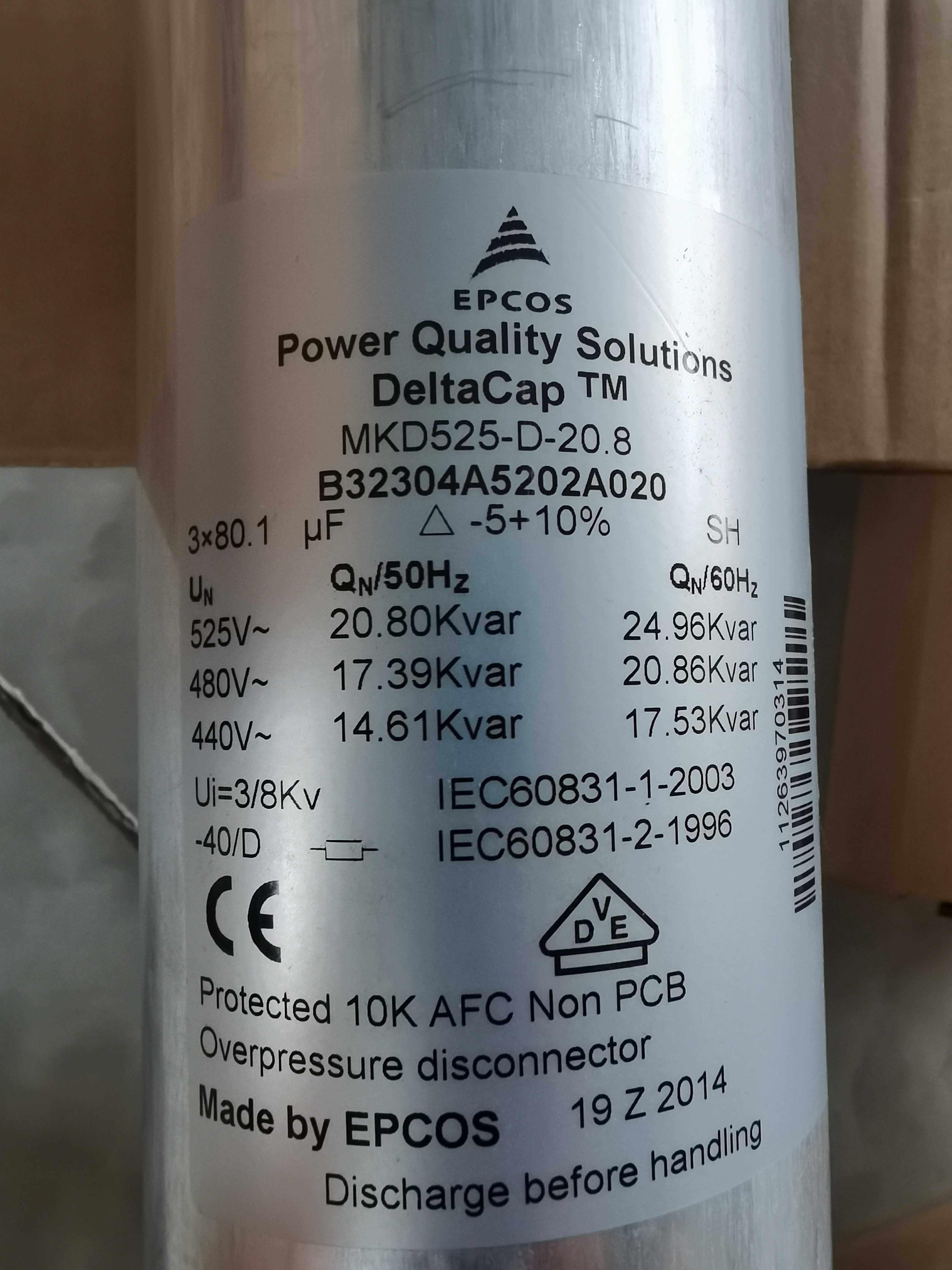 MKD525-D-20.8电容EPCOS3X80.1UF