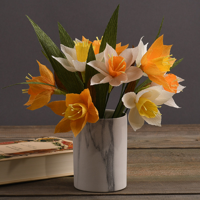 伊和诺 创意手工diy皱纹褶皱纸花制作材料包套装 学生劳技自制手作纸