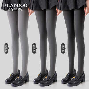 袜中厚微压显瘦秋冬加厚 女格雷miu系连裤 灰色春秋薄款 外穿打底裤