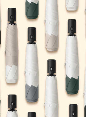 超轻210克全自动太阳伞遮阳折叠防晒防紫外线女小巧便携黑胶晴雨