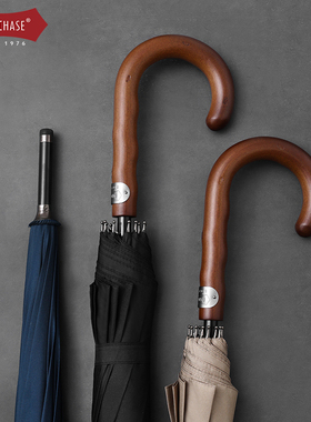 日式复古木柄12骨长柄加大112厘米直柄伞双人抗风晴雨两用商务男