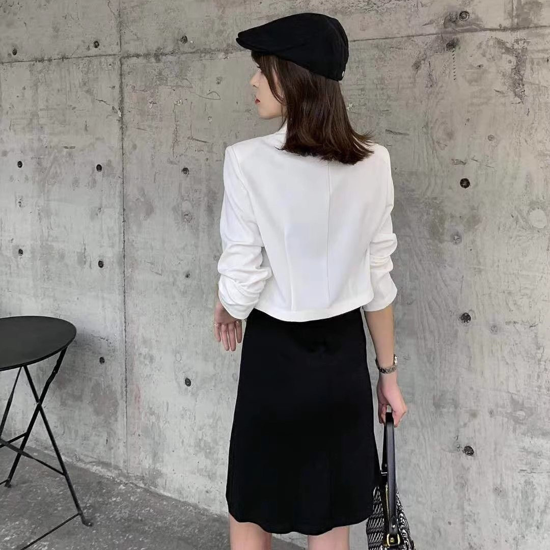 专柜正品2026新款超短款小西装夹克外套女小个子设计感小西服