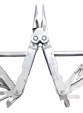 美国SOG索格POWERLOCK S62户外多功能组合工具钳折叠钳 银色质保