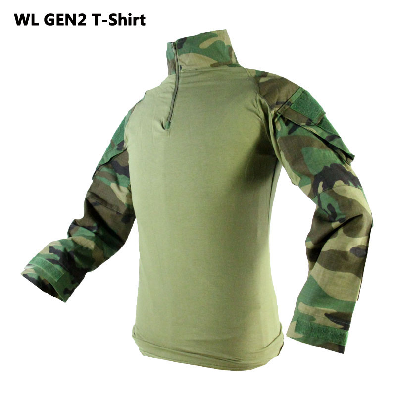 四色丛林蛙皮gen2t恤长袖t恤