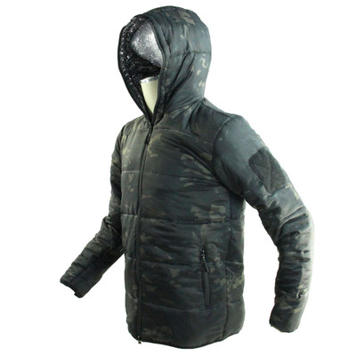 犀兕合甲 2021简版战术棉服防寒保暖棉衣棉袄夹克版暗夜迷彩MCBK