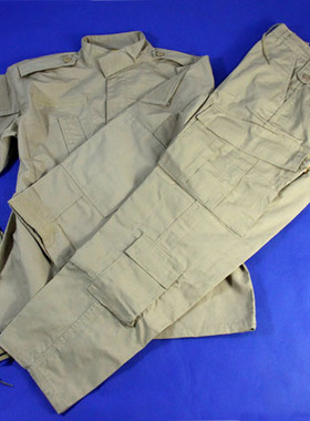 7号物资 卡其色作战套服纯色外套卡其长裤套装老学校KK色 ACU-1代