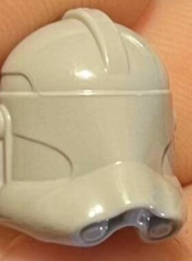 灰色的第三方头盔白色星战克隆兵白兵指挥官兵人仔帽配件赏金猎人