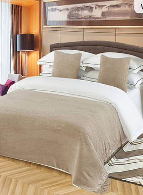 床尾巾床盖酒店民舍公寓装饰纯色百搭针织毯长毯沙发搭巾