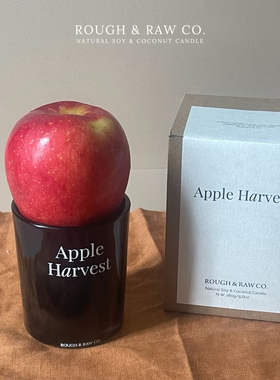 ROUGH&RAW CO.荒朴香薰蜡烛苹果丰收咖啡店旧书卧室小众高级香氛