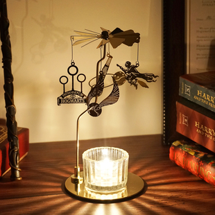 《魁地奇》旋转烛台走马灯哈利波特霍格沃兹周边蜡烛杯托底座摆件
