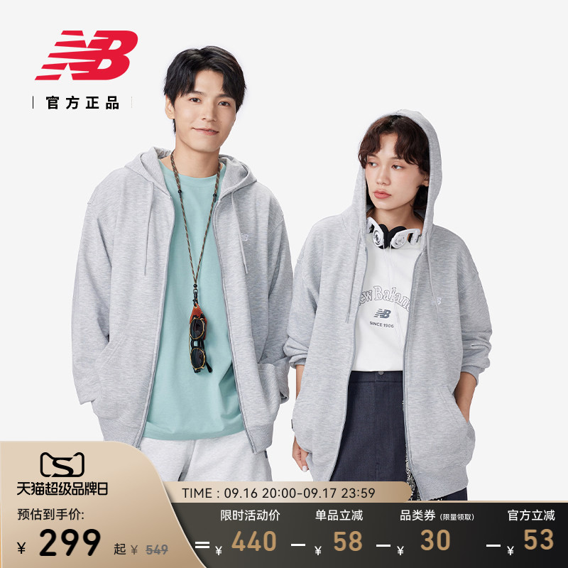 NEWBALANCE男款连帽拉链外套图片