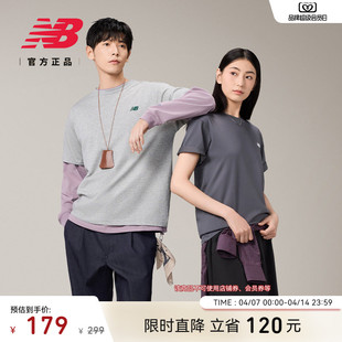 美式 New Balance NB男士 潮流休闲运动T恤AMT52330 复古学院风经典