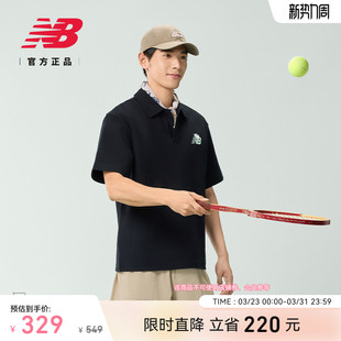 男舒适休闲百搭翻领POLO短袖 NB官方正品 T恤NFF29101 Balance New