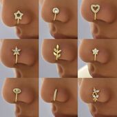 Nose Pierced Ring Star Non Minimalist Shaped Stud