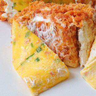 不饱的面包 蛋皮香葱火腿肉松卷欧包咸蛋黄流沙早餐肉松面包