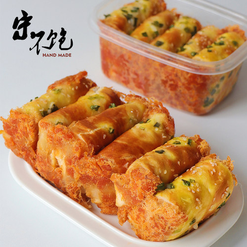 不饱的面包香葱肉松夹