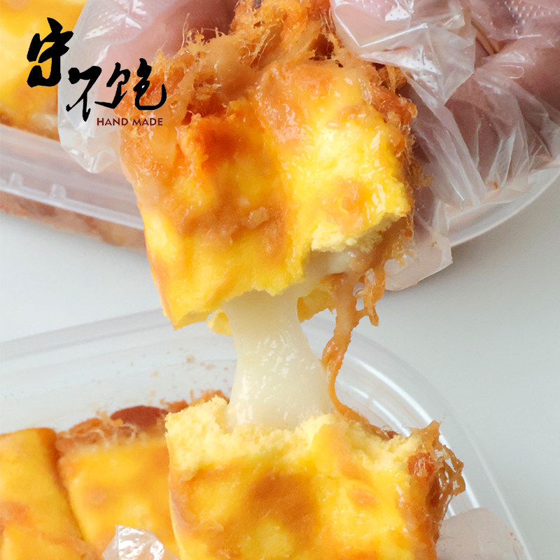 不饱的面包肉松盒子爆酱奶酱酱多多虎皮麻薯肉松夹麻薯面包下午茶图片