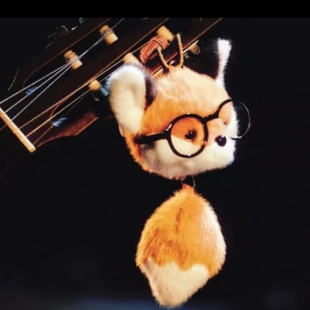 【新品】南京红山森林动物园胡夏赤狐拉绳挂件(眼镜网上自配哦)