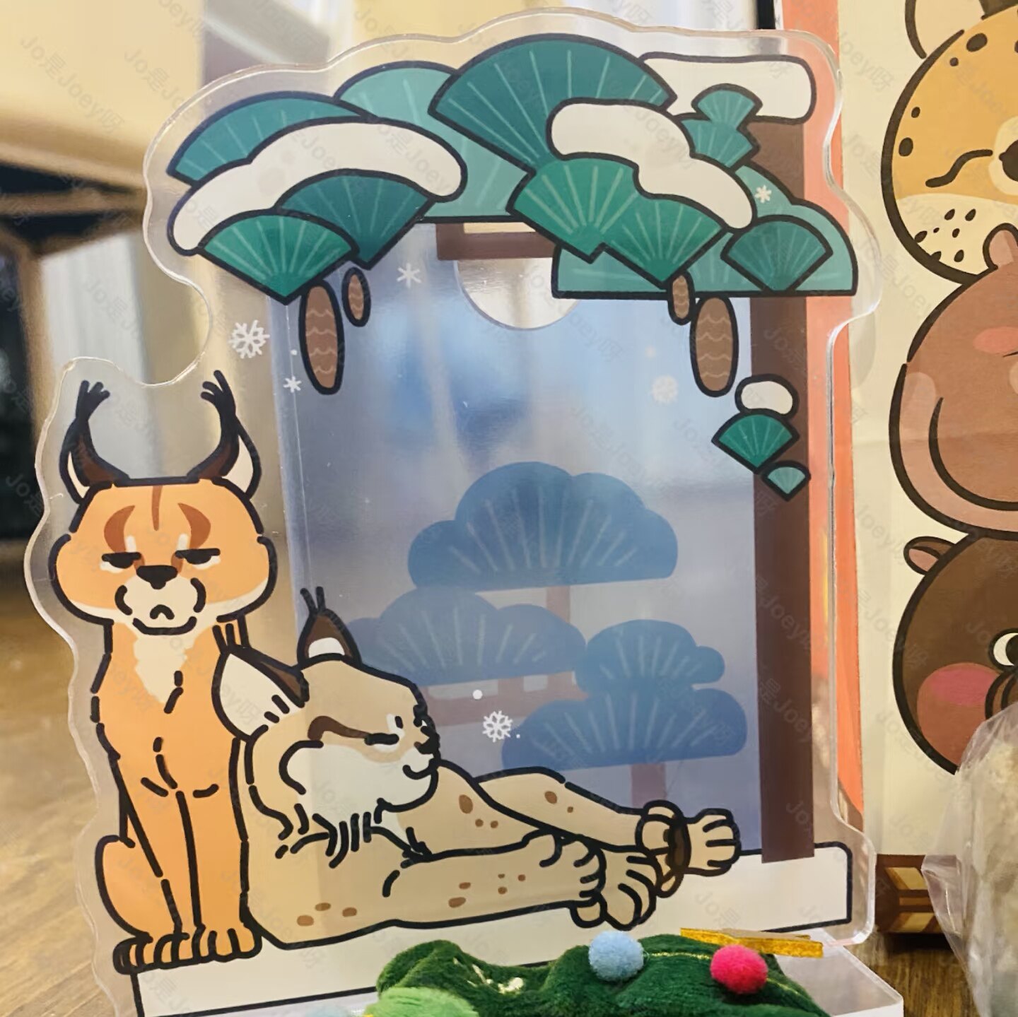 南京红山森林动物园竹竹猞猁水獭兔狲豺貉日历卡立牌代购