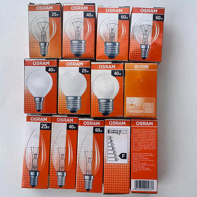 普通25W透明e14磨砂钨丝灯泡