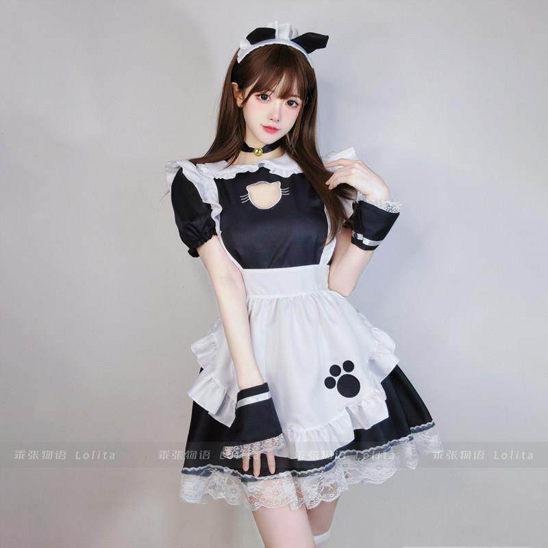 乖张物语Lolita 猫娘女仆装萝莉可爱猫咪女佣性感大码cos服连衣裙