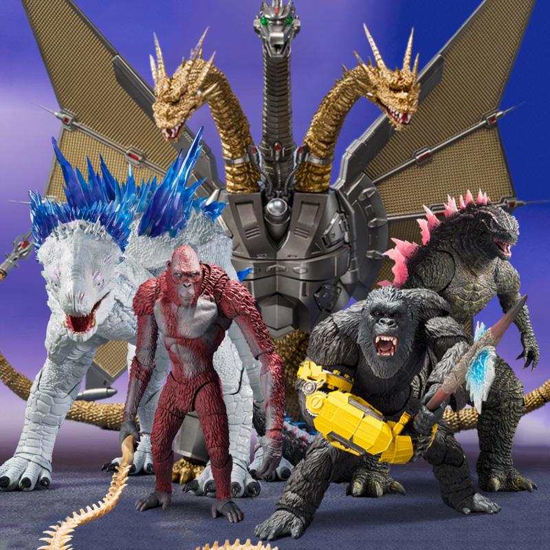 SHM哥斯拉大战金刚2手办基多拉机械恐龙模型红莲核能超可动玩具