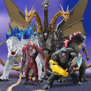 SHM哥斯拉大战金刚2手办基多拉机械恐龙模型红莲核能超可动玩具