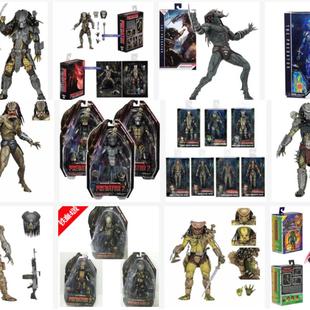 铁血猎手战士首领刀疤独狼凯尔特花蟹长老捕食者可动手办模型摆件