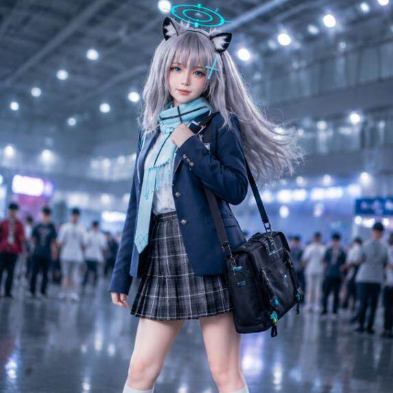 蔚蓝档案砂狼白子cos服碧蓝档案砂狼城子cosplay游戏二次元日常