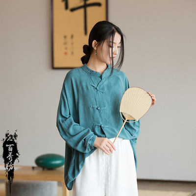 山东青岛百秀纺服饰有限公司女装26秋新款扎染砂洗柔软百搭开衫女