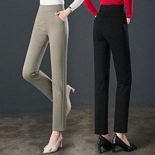 株洲和顺圣服饰2025春秋新款女式休闲裤中年妈妈直筒锦包棉长裤女